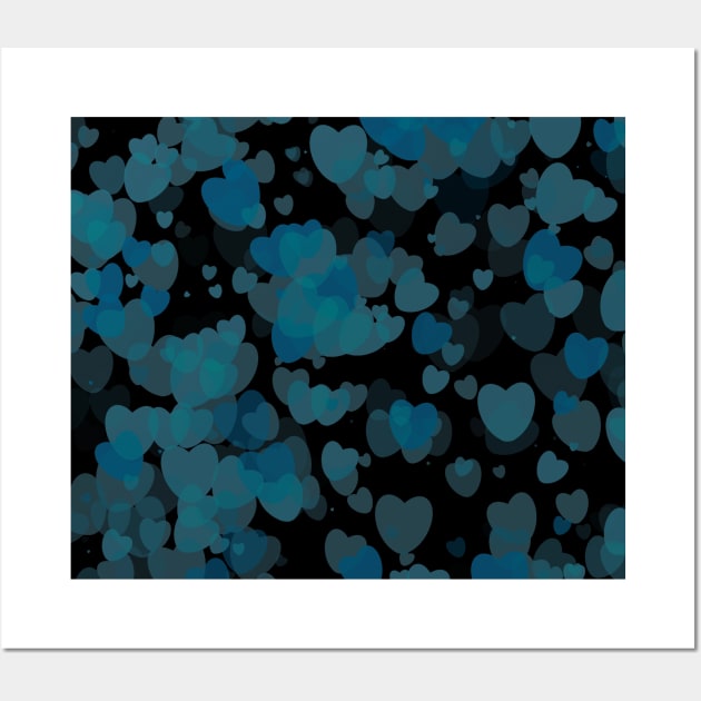 Turquoise Hearts Wall Art by erichristy